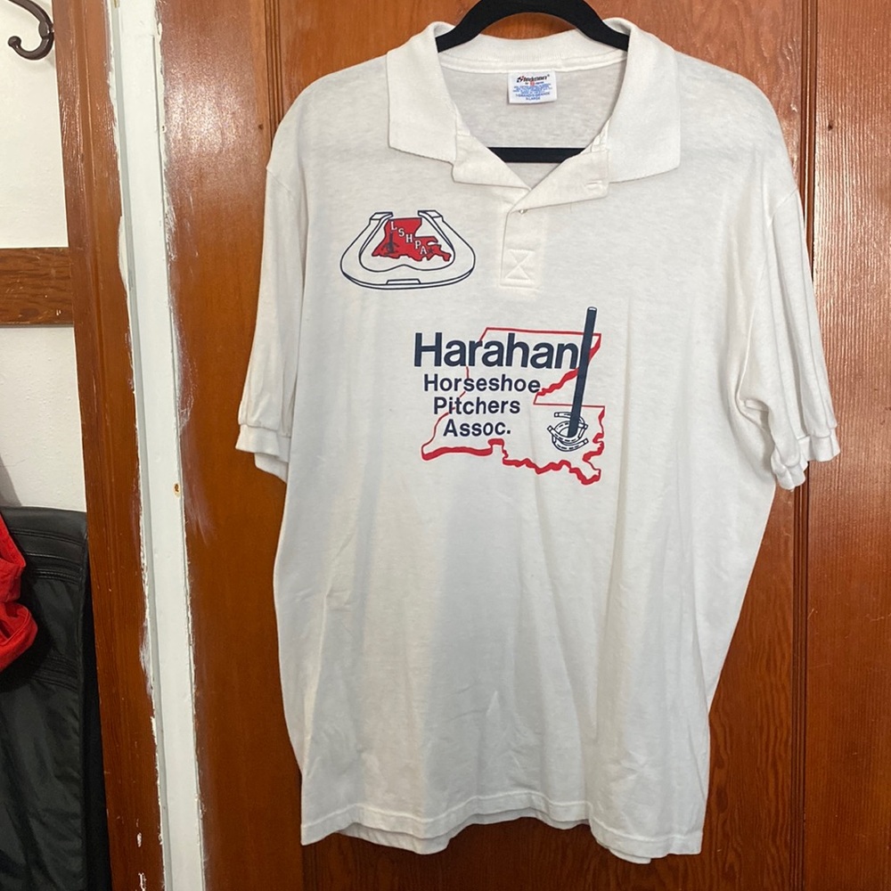 Vintage Harahan Horseshoe Pitchers Association Polo